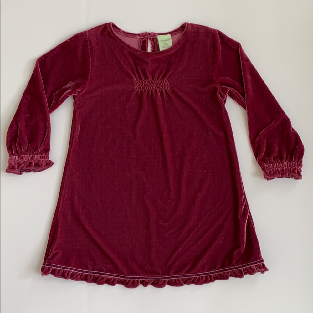 BABYSTYLE Winter Rose Velour Dress 🆕